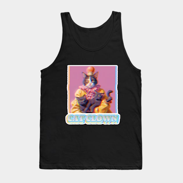 Cat Clown,Cat Joker,Cat Miaw Lover Tank Top by LycheeDesign